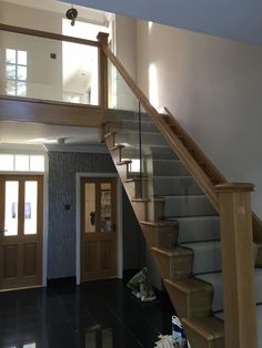 a staircase leading up to the second floor