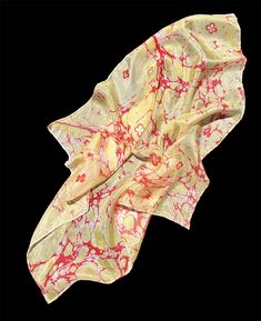 This 100% Silk scarf (bandana) hand dyed in traditional turkish marbling tecnique. It's perfect for any season and any outfit. Versatile enough to be worn in various ways: in your hair, around your head or neck, on your bag, as a wrist bracelet or even combine with any kind of large pendant. Handmade Red Silk Scarf For Gift, Hand-dyed Silk Scarves For Summer, Hand Dyed Silk Scarves For Summer, Handmade Silk Scarf For Summer, Handmade Silk Scarves For Summer, Turkish Marbling, Silk Bandana, Scarf Bandana, Wrist Bracelet