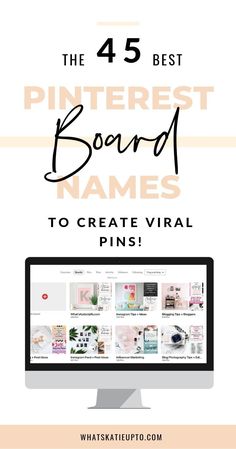 the pinterest board with text overlaying it and an image of a computer screen