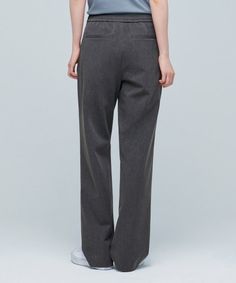 Aplaze Wide Banding Slacks Pants Unisex Gray MMPBS104-MR Straight Leg Dress Pants With Elastic Waistband, Breathable Gray Pants, Classic Wide Leg Sweatpants With Pockets, Classic Straight Sweatpants With Pockets, High-waisted Sweatpants With Pockets For Work, Full-length Pull-on Pants For Workwear, Gray Fitted Wide-leg Dress Pants, Fitted Wide-leg Gray Dress Pants, Non-stretch Gray Dress Pants