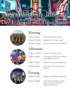 the new york city international day 1 - arrival and times square is now on schedule