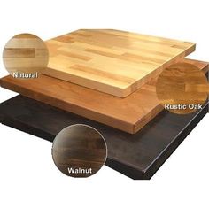 three different types of cutting boards on top of each other