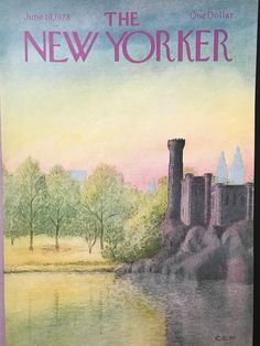 the new yorker magazine cover with a castle in the background