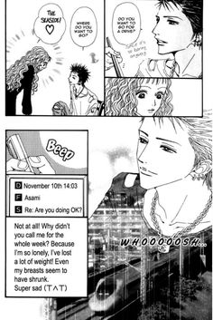 an image of a comic page with two people talking to each other and one person looking at