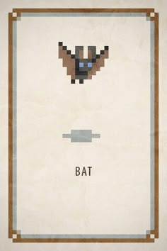 a poster with the words bat on it and an image of a dog's head