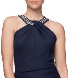 Alex Evenings Embellished Halter Sheath Dress #Dillards Boho Wedding Summer, Sophisticated Cocktail Dress, Wedding Dresses Boho, Wedding Bridesmaid Dress, Most Beautiful Wedding Dresses, Dresses Boho, Alex Evenings, Wedding Summer, Fabulous Dresses