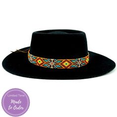 Price includes a Brigitte Sambboho hat & a Maui hatband. Save 10% with this bundle. Select hat size. Hatband is one size fits all. Hatband is removable. Hatband in the bundle is made to order: average delivery time for made to order item is 20 business days. The fanciest hat you will ever wear. Sambboho's Brigitte black hat is a dipped crown boater design with a custom trimmed genuine velvet black band. A structured and stiff short-brimmed boater style. Use to make an impression! Dipped crow Adjustable Western Hat For Music Festival, Adjustable Brimmed Hats For Music Festival, Adjustable Wide Brim Hat For Music Festivals, Adjustable Felt Hat For Summer Country Events, Adjustable Summer Felt Hat For Country Events, Adjustable Felt Hat For Country Summer Events, Bohemian Headpieces For Beach Summer, Bohemian Summer Felt Hat With Flat Brim, Western Boater Hat With Adjustable Curved Brim