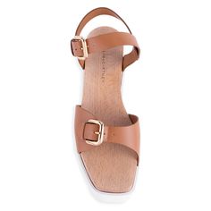 70s-inspired styling and a chunky rubber platform sole adds interest to these buckled sandals. Adjustable ankle & top straps. Polyurethane/nylon/polyester upper. Wooden wedge heel, 3" (80mm). Made in Italy. Brand new in box. 100% Authenticity Guaranteed. Stella Mccartney Sandals, Wooden Wedges, Top Straps, Brown Wedge Sandals, Prada Crossbody, Roger Vivier, Prada Crossbody Bag, 70s Inspired, Christian Lacroix