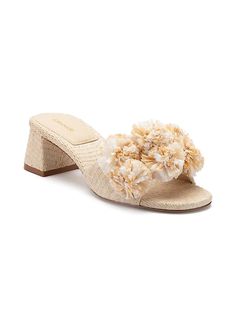 Brigitte 45MM Raffia Mules Denim Mules, Block Heel Mules, Boot Pumps, Slides Shoes, Leather Mules, Block Heels Sandal, Heel Sandals, Mule Clogs, Mules Shoes