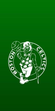 the boston celtic logo on a green background