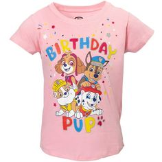 Get ready for a fun adventure in this adorable Paw Patrol Skye Short Sleeve Graphic T-Shirt! Join the aviation pilot pup as she goes on missions with Chase, Marshall, Rubble, Everest, Zuma and Rocky in her helicopter. Always ready to help a friend, Skye needs your little helpers assistance to complete her rescue and bring a smile to the faces of those around her. Your child will love to wear this short sleeve graphic tee shirt featuring their favorite Cockapoo rescue pup. Size: 4T.  Color: Pink. Birthday Toddler Girl, Paw Patrol Skye, Everest Paw Patrol, Birthday Girl T Shirt, Toddler Girl Shorts, Paw Patrol Nickelodeon, Fun Adventure, Soft Clothes, Girls T Shirt