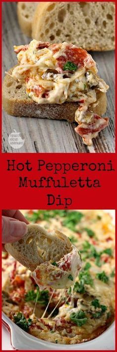 hot pepperoni, mozzarella, and spinach dip is the perfect appetizer