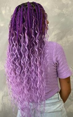 Rate This Fulani Braids Hairstyles From ⭐1~10.  SAVE & FOLLOW i will update everyweek. Purple Boho Braids, Purple Box Braids, Twist Box Braids, Purple Braids, Cute Box Braids, Colored Braids