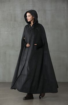 Campaign Board, Long Hooded Cloak, Pink Dress Fashion, Cloak Black, Invisibility Cloak, Hooded Wool Coat, Cloak Coat, Cashmere Cape, Black Hood