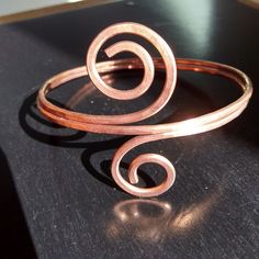 Brand New Solid Copper Handcrafted Bicep Bangle Arm Band Gypsy, Spiral, Boho, Unique. (Bin 2) Handmade Copper Bracelet, Upper Arm Cuff, Upper Arm Cuffs, Wrapping Jewelry, Wire Bangles, Upper Arms, Arm Cuff, Handmade Jewelry Diy, Copper Bracelet