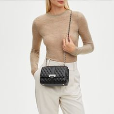 Lottie Bag in Black Nappa | Aspinal of London Chic Shoulder Bag With Cc Turnlock For Everyday Luxury, Luxury Flap Bag With Chain Strap For Work, Timeless Office Shoulder Bag With Chain Strap, Everyday Luxury Flap Bag With Chain Strap, Cocktail Essentials, Aspinal Of London, The Shield, Signature Hardware, Plaits