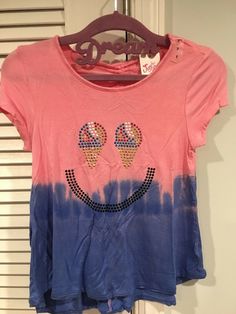 Find Justice Girls 7 Studded Swingy Tee Ice Cream Smiley Pink Silky Soft Blue on eBay in the category Clothing, Shoes & Accessories>Kids>Girls>Girls' Clothing (Sizes 4 & Up)>Tops, Shirts & T-Shirts. Fun Pink Tops With Smiley Face, Playful Smiley Face Tops For Spring, Fun Pink Smiley Face Tops, Cute Pink Smiley Face Top, Cute Smiley Face Tops For Summer, Trendy Smiley Face Summer Tops, Cute Smiley Face Summer Tops, Cute Spring Tops With Smiley Face, Cute Smiley Face Tops For Spring