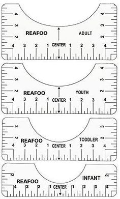 three rulers with different measurements and numbers on the sides, each measuring in half - inch to