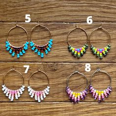 Minimal Hoop Earrings, Beaded Fringe, Boho Stil, Seed Bead, Beaded Earrings, Bead Work, Seed Beads, Hippie Boho, Ukraine