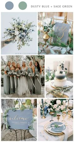 a collage of different wedding colors and themes