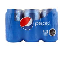 three pepsi cola cans are stacked on top of each other