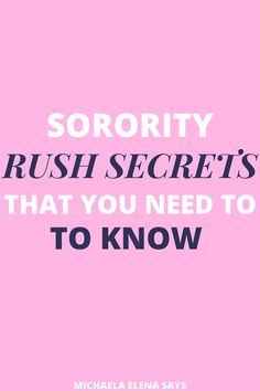 sorority rush tips