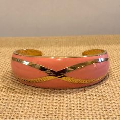 New In Box From 1987. Box Indicates Size Small - My Measurements Are 7” Bracelet Circumference. Bracelet’s Finish Is In Pristine Condition! 3/4” Wide At The Widest Point. Check Out Other Items In My Closet! Over 3,000 Items- Mostly Jewelry ( But Not All)! Bundle For The Best Discount! ( 20% Off For 2 Or More Items). Smoke Free / Pet Friendly Home. Questions? Leave A Comment Below! Inv Note- J3490 Retro Pink Jewelry For Spring, Pink Retro Jewelry For Spring, Pastel Bracelet, Avon Jewelry, Gold Orange, Vintage Avon, Marc Fisher, Orange Gold, Womens Jewelry Bracelets