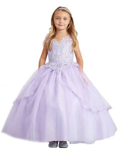 7028lilac_1.jpg?0 Lace Beadwork, Off Shoulder Gown, Top Kids, Girls Couture, Embroidered Bodice, Christening Dress, Corset Back, Off Shoulder Fashion, Pageant Dress