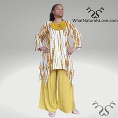 🤩Get this Dress to create your own MAGIC!💫
Shark Hem Top Pants Set
https://whatnaturalslove.com/products/shark-hem-top-pants-set

Shark Hem Top Pants Set This exclusive pants set exudes a vibrant fusion of cultural flair and contemporary comfort. It is pure "Sunshine Adire Elegance." The mustard yellow palazzo pants paired with the batik-style tunic create a bright and airy feel, perfect for a statement-making yet sophisticated look. The chunky tribal necklace adds a bold touch of African heri Bohemian Yellow Palazzo Set For Festive Occasions, Traditional Yellow Tunic For Spring, Traditional Yellow Spring Tunic, Bohemian Summer Sets With Batik Print, Traditional Yellow Palazzo Set For Summer, 4c Hair Care, Magic Dress, Flat Twist, Twist Outs