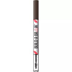 Maybelline Build-a-brow 2-in-1 Eyebrow Pen & Sealing Waterproof Eyebrow Gel - 259 Ash Brown - 0.05 Fl Oz : Target Waterproof Eyebrow Makeup, Maybelline Foundation, Maybelline Tattoo, Eyebrow Shaper, Irritated Eye, Maybelline Lash Sensational, Eyebrow Pen, Brow Pen, Eyebrow Enhancer