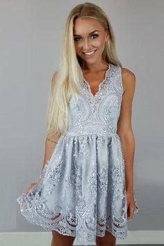 Grey Homecoming Dress, Cute Short Prom Dresses, Homecoming Dresses Lace, Cheap Homecoming Dresses, Lace Party Dresses, Short Prom Dresses, Lace Homecoming Dresses, Graduation Dresses, Short Prom Dress