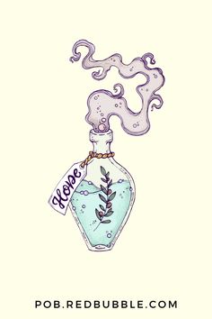 a drawing of a bottle with a plant in it and the words kelebe on it