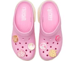 Wicked Glinda Siren Clog - Crocs Wicked Logo, Wicked Glinda, Clog Crocs, Teacher Discounts, The Good Witch, Glitter Print, 5 Inch Heels, Military Discounts, Crocs Shoes