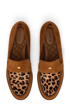 Seven layers of comfort technology and a diamond-quilted footbed offer optimal comfort in this mixed-media loafer that will complement your polished looks. Seven-layer responsive, cushioned footbed with elevating arch support Leather or leather and genuine calf-hair upper/leather lining/synthetic sole Imported Hispanic & Latinx Owned/Founded Birdies Swan, Birdies Shoes, Leopard Print Shoes, 7 Layer, Penny Loafer, Comfortable Flats, Lacing Sneakers, Starling, Sandals For Sale