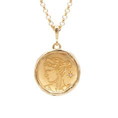 artemis-medallion Oh Ophelia, Common Era, Goddess Of The Hunt, Artemis Goddess, Molten Gold, Gold Medallion Necklace, Gifts For Myself, Golden Bow, Goddess Of The Moon