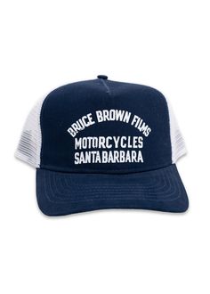 We're thrilled to offer this limited edition hat in collaboration with Bruce Brown Films. The mid-crown five panel design offers protection from a life on the trail, while the mesh back provides ventilation and allows for easy movement. Paired with a snap-back closure to ensure this one won't fly off the handlebars and a screened logo on front to complete the look. This limited edition hat is a true one-of-a-kind piece of gear. THE SPECS + DETAILS Cotton Twill Canvas 5-panel structured hat Adjus Five Panel, Top Golf, Snap Backs, The Trail, Panel Design, Cotton Twill, Trucker Hat, Garage, Limited Edition