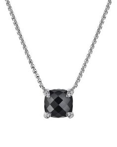 David Yurman Chatelaine Pendant Necklace with Black Onyx and Diamonds, 18 Chatelaine, David Yurman, Black Onyx, Onyx, Jewelry Accessories, Pick Up, In Store, Buy Online, Diamonds