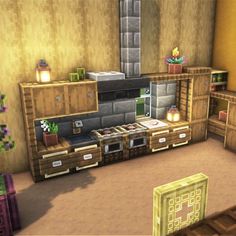 an image of a living room in minecraft