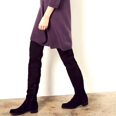 Stuart Weitzman Hilo Suede Over The Knee Boot Size 7 Black. Like New. Knee Boot, Stuart Weitzman Shoes, Over The Knee Boots, Over The Knee, Stuart Weitzman, Knee Boots, The Knee, Black Color, Like New