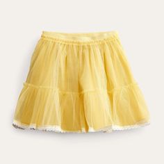 Nwt Mini Boden Mini Tiered Tulle Skirt-Spring Day Yellow. Adorable! Fully Elasticated Waist Main 100% Polyester, Lining 100% Viscose Machine Washable Cross Posted. Bird Skirt, Yellow Girls, Tiered Tulle Skirt, Boden Kids, Blue Tulle, Flower Skirt, Party Skirt, Polka Dot Skirt, Dot Skirt