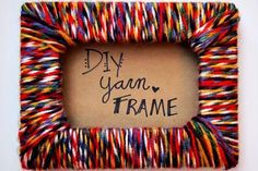 yarn frame with the words diy yarn frame written on it