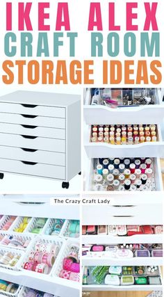 the ikea alex craft room storage ideas are great for small spaces, and they're