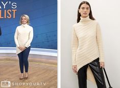 dylan dreyer, the today show, ivory asymmetric turtleneck sweater