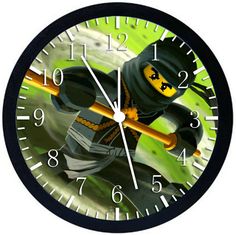 a clock with a lego ninja on it