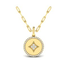 Symbolic charms to cherish offering luck, protection , and elegantly capturing the true essence of who you are The Amuleta 14K Center Star Diamonds and Bezel Pendant Necklace would be a beautiful addition to any jewelry collection. Available options include 14K Rose, White & Yellow Gold. Luxury White Gold Elegant Medallion Necklace, Rolex Shop, David Yurman Bracelet, Bezel Pendant, Medallion Necklace, Disc Pendant, Yellow Gold Pendants, Moon Pendant, Link Necklace