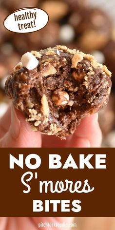 no bake s'mores bites recipe for healthy treats