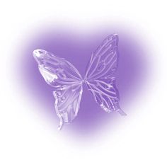 a purple butterfly flying through the air