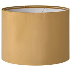 a yellow lamp shade on a white background