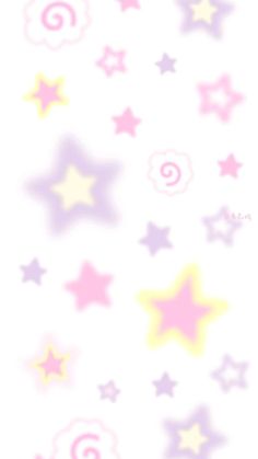 an abstract background with stars and swirls in pastel pink, yellow and purple