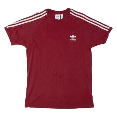 ADIDAS ORIGINALS Mens T-Shirt Maroon Short Sleeve M Maroon T Shirt, Adidas Mens, Adidas Originals Mens, Adidas Men, Adidas Originals, Men's Polo Shirt, Cuff, Adidas, Mens Graphic Tshirt